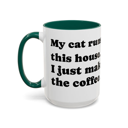 Cat Lover Coffee Mug (11oz/15oz) — Black Tuxedo Cat Heart Photo Design