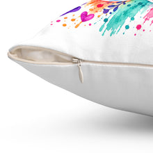 Watercolor Paw Print Decorative Pillow — Personalized Pet Frame Cushion