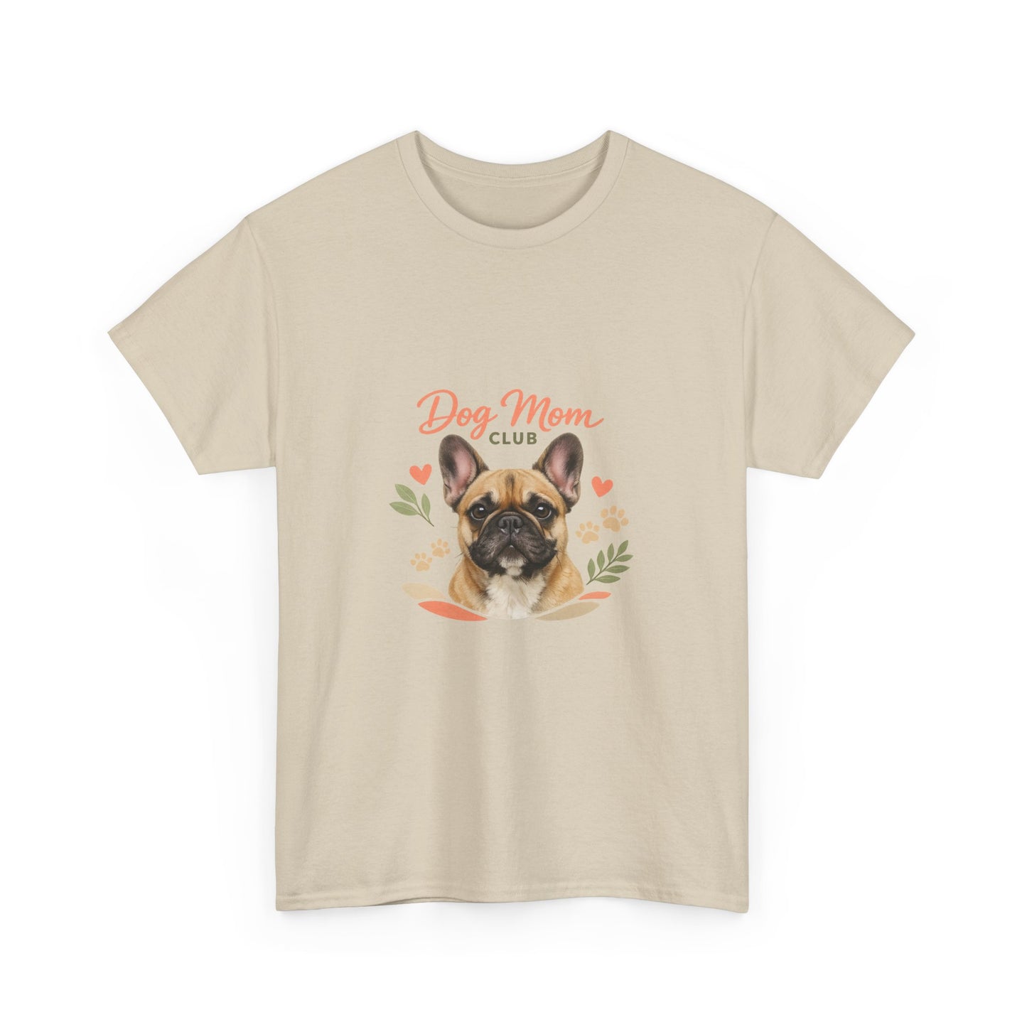 Dog Mom Club T-Shirt — Cute French Bulldog Floral Tee for Dog Lovers