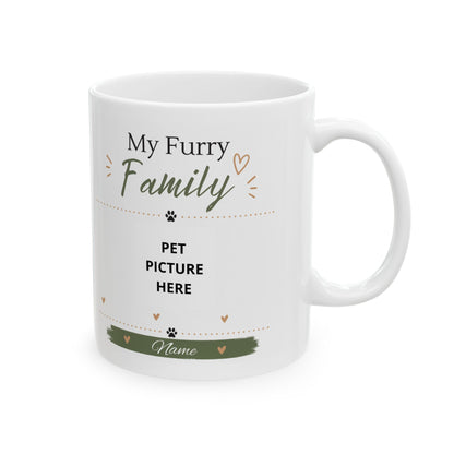 Funny Family Coffee Mug — “My Hurry Is Family” Ceramic Tea Cup (11oz & 15oz)