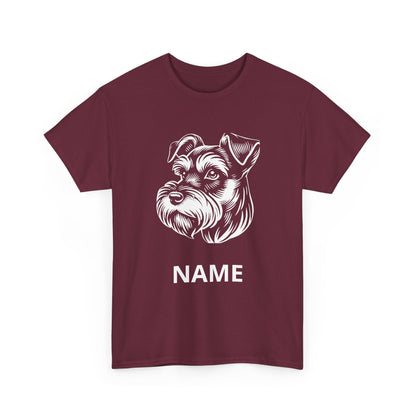 Personalized Schnauzer T‑Shirt — Custom Dog Name Tee