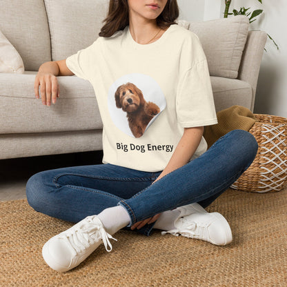 Big Dog Energy T-Shirt — Cute Peekaboo Doodle Graphic Tee