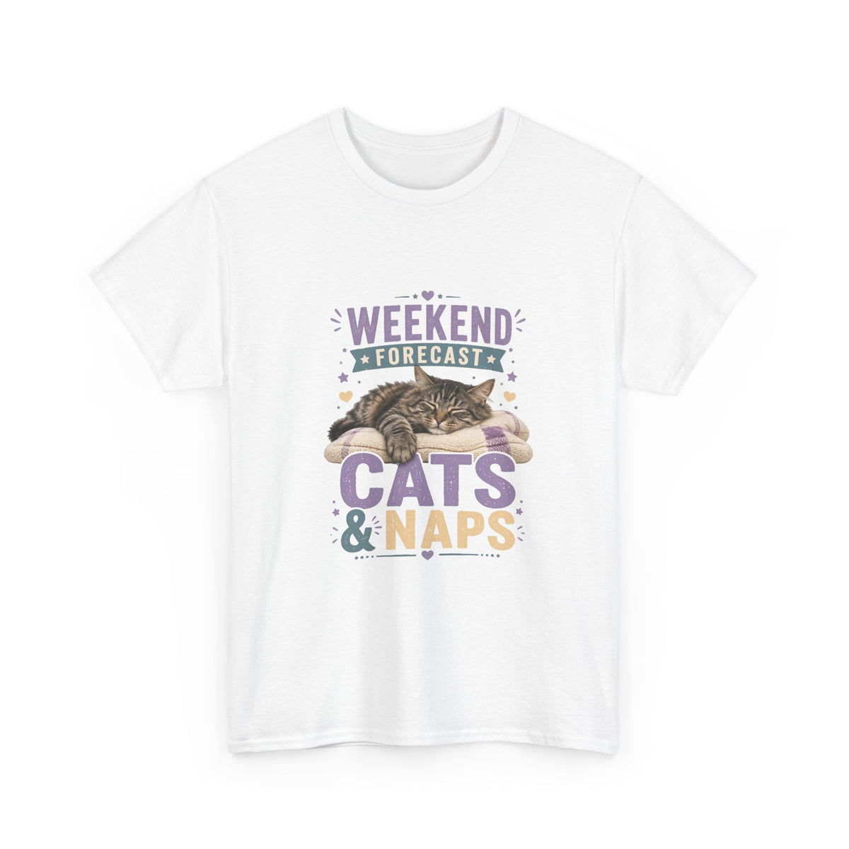 Cats & Naps Weekend Tee — Funny Cat Lovers Shirt