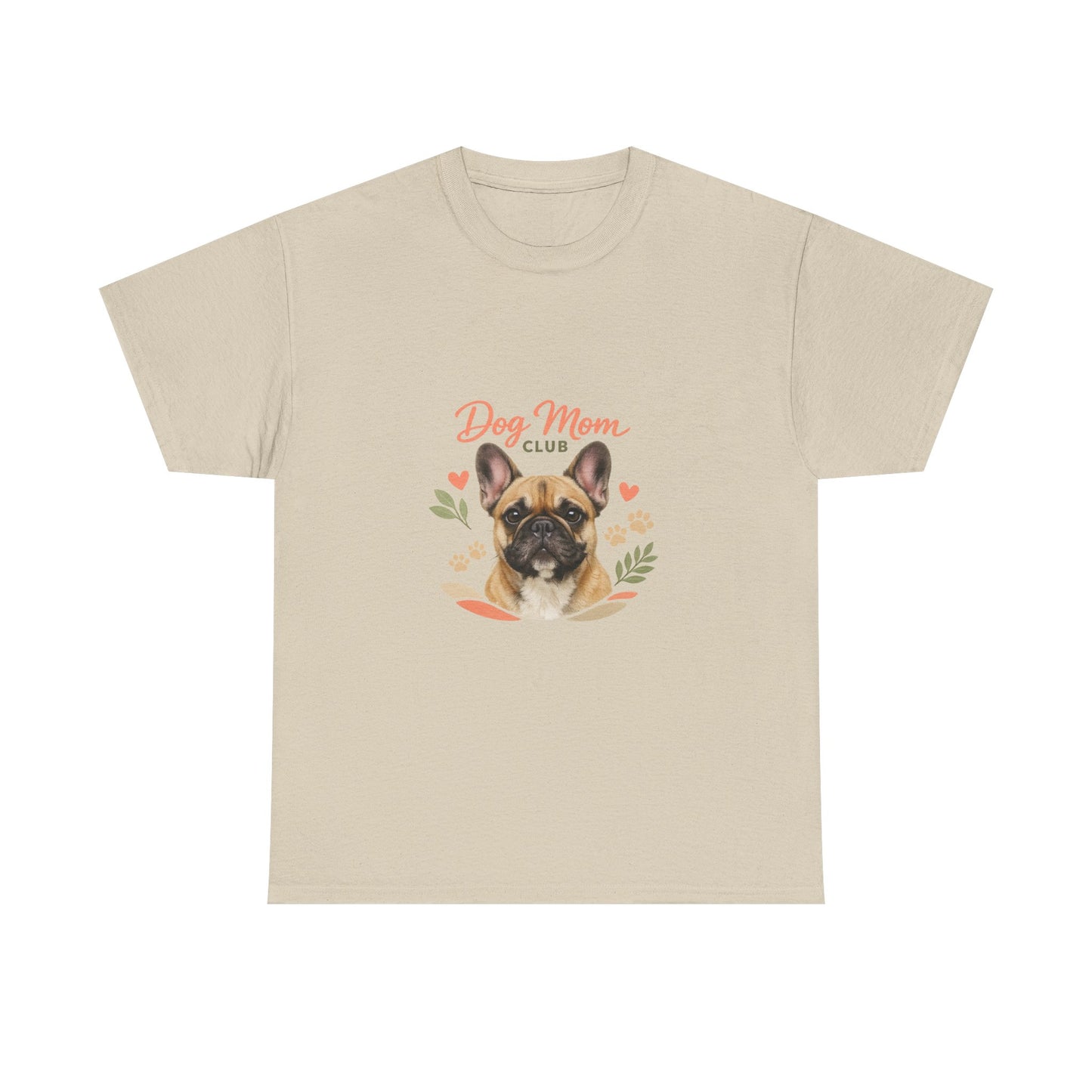 Dog Mom Club T-Shirt — Cute French Bulldog Floral Tee for Dog Lovers