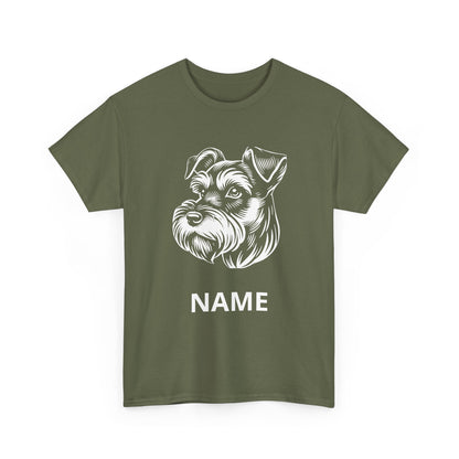Personalized Schnauzer T‑Shirt — Custom Dog Name Tee