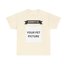 Security Co. Custom Pet Picture Tee — Personalized Pet Photo T-Shirt