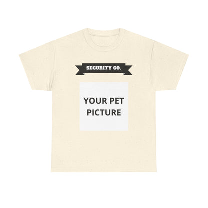 Security Co. Custom Pet Picture Tee — Personalized Pet Photo T-Shirt