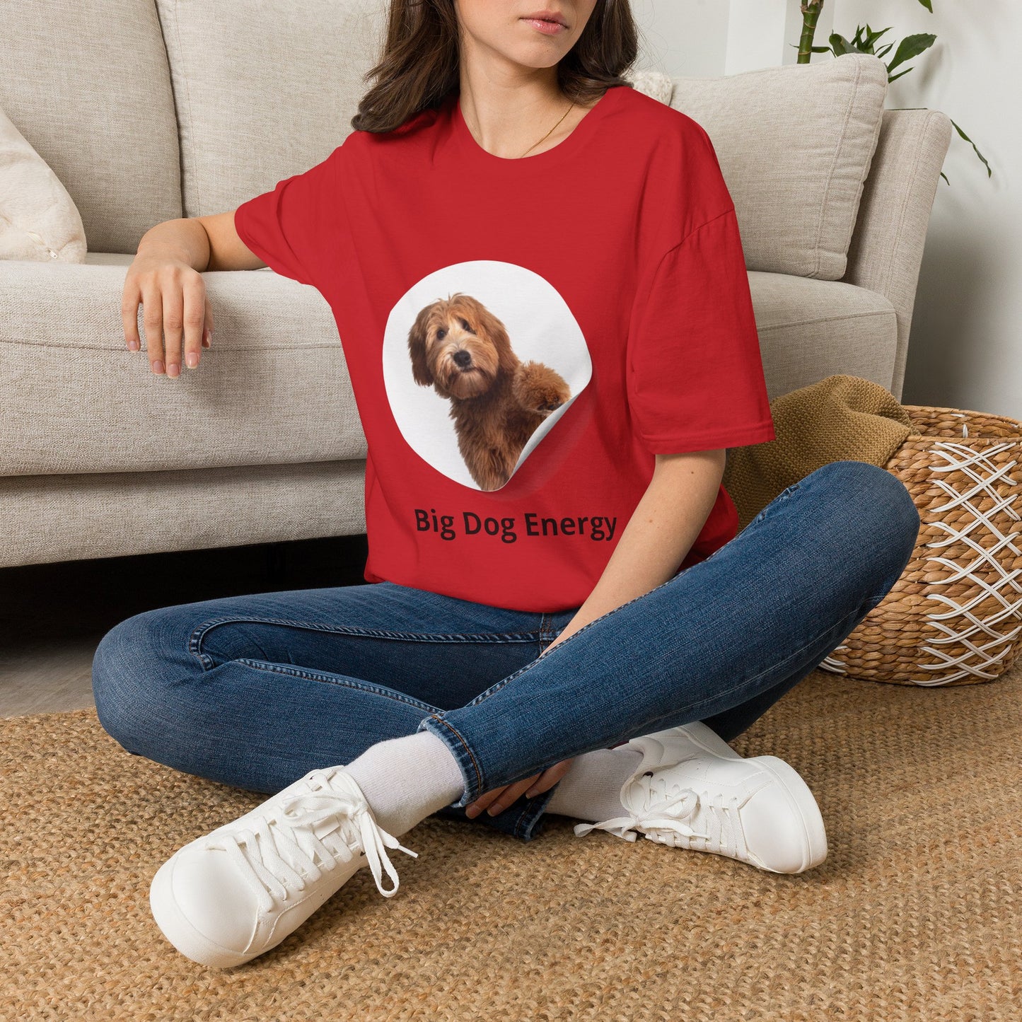 Big Dog Energy T-Shirt — Cute Peekaboo Doodle Graphic Tee