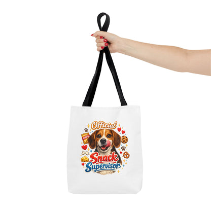 Tote Bag — "Official Snack Supervisor" Cute Dog Snack Lover Tote