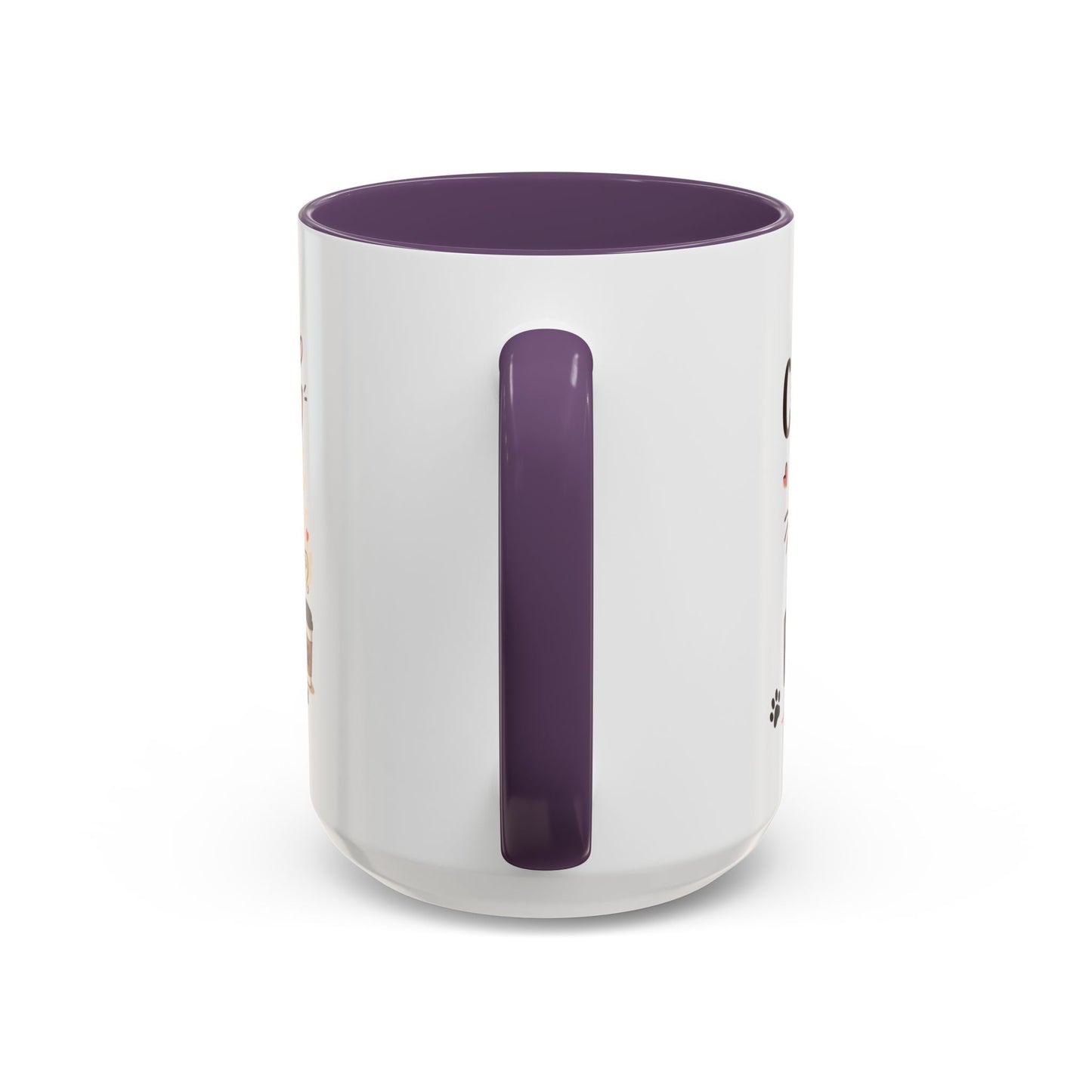 Cat Coffee Mug — "Cat & Coffee" Cute Kitty Design, 11/15oz Accent Ceramic Mug