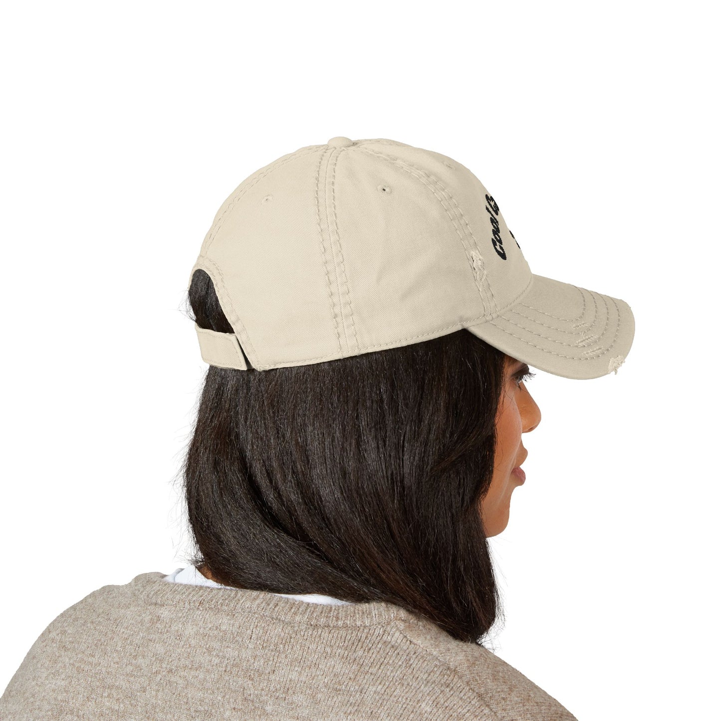 Cool Cat Mom Distressed Dad Hat - Embroidered Paw Baseball Cap
