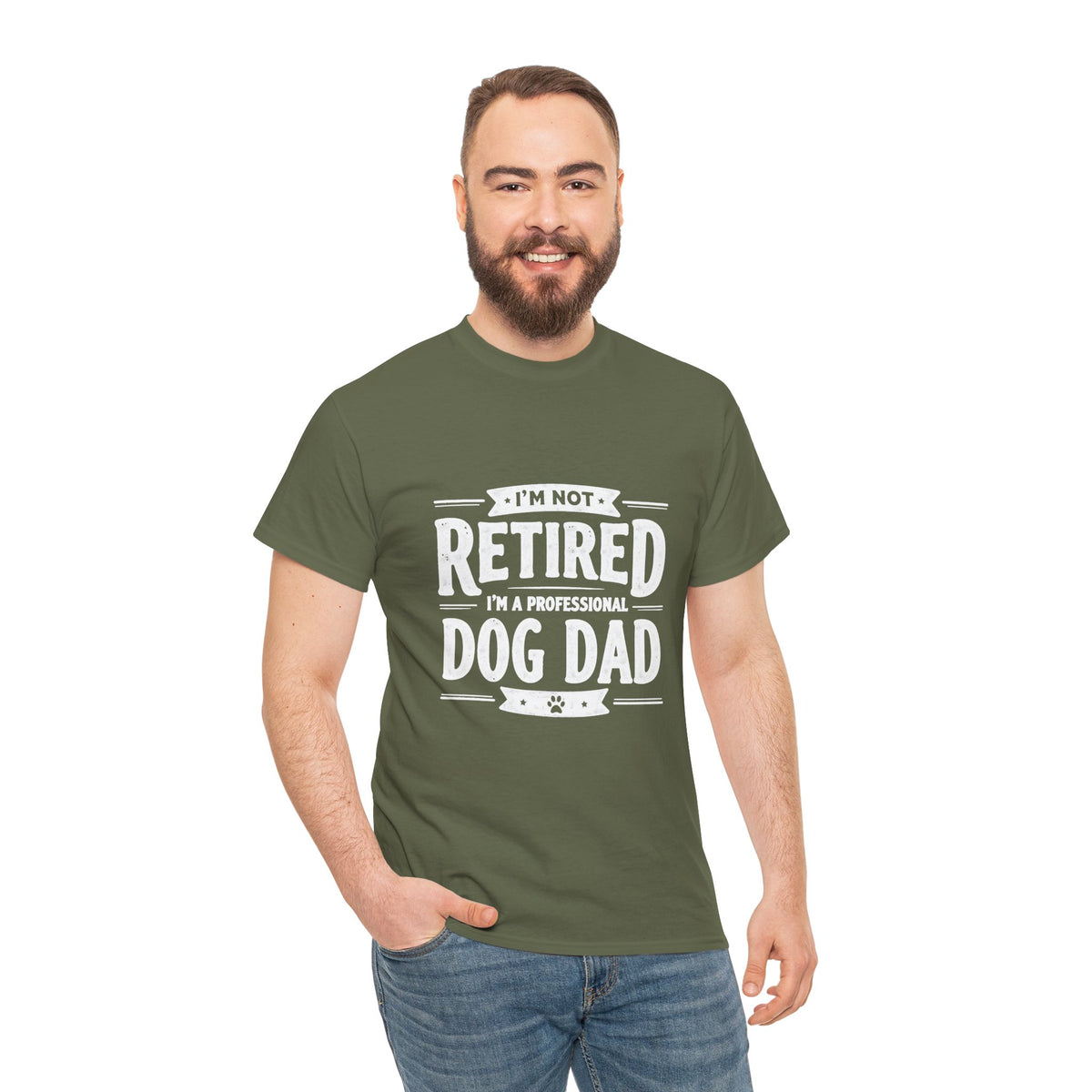 Dog Dad T-Shirt – “I’m Not Retired, I’m a Professional Dog Dad”
