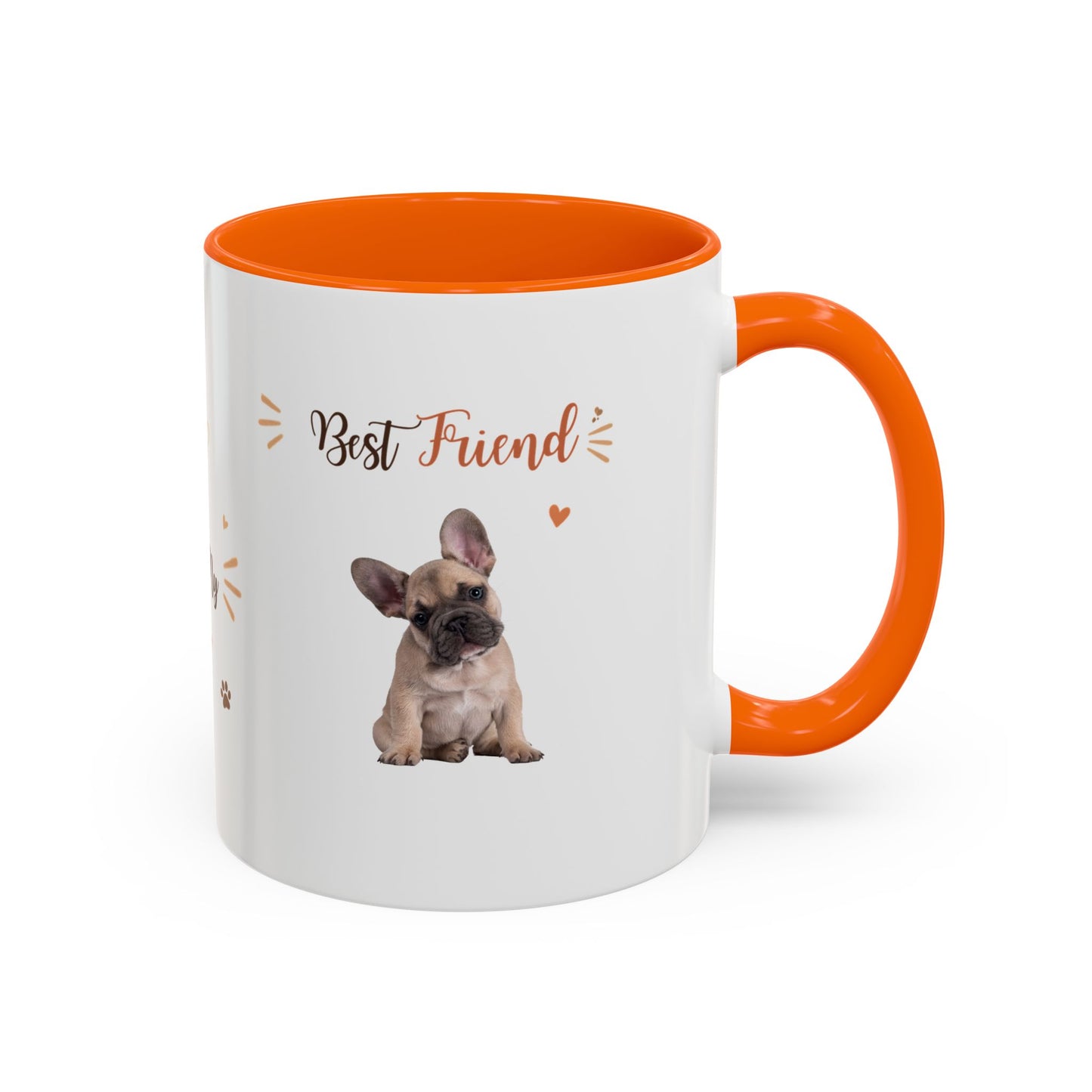 French Bulldog Coffee Mug – "Best Friend and My Love" Accent Ceramic Mug (11/15oz)