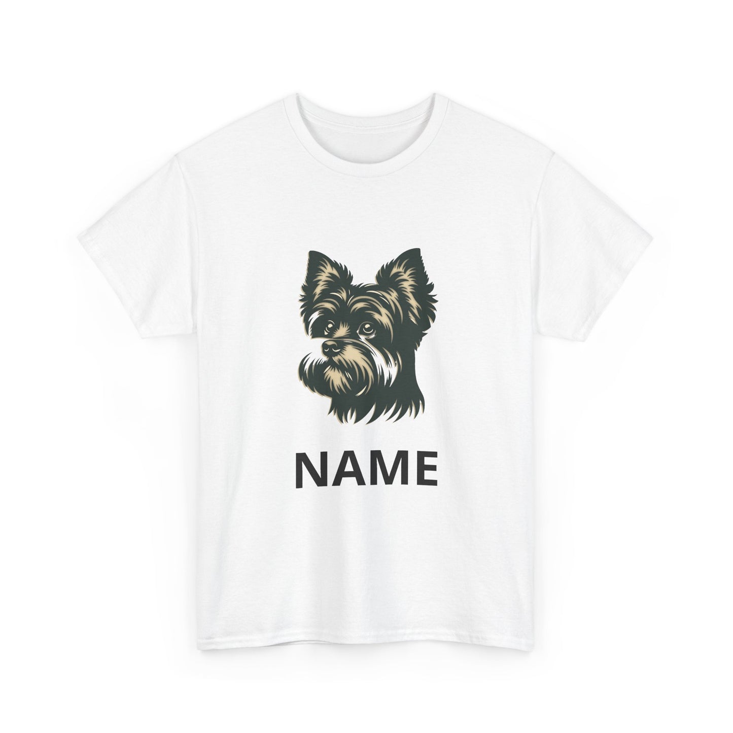 Personalized Yorkie T-Shirt — Custom Name Small Dog Portrait Tee