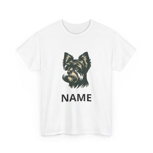Personalized Yorkie T-Shirt — Custom Name Small Dog Portrait Tee