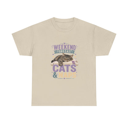 Cats & Naps Weekend Tee — Funny Cat Lovers Shirt