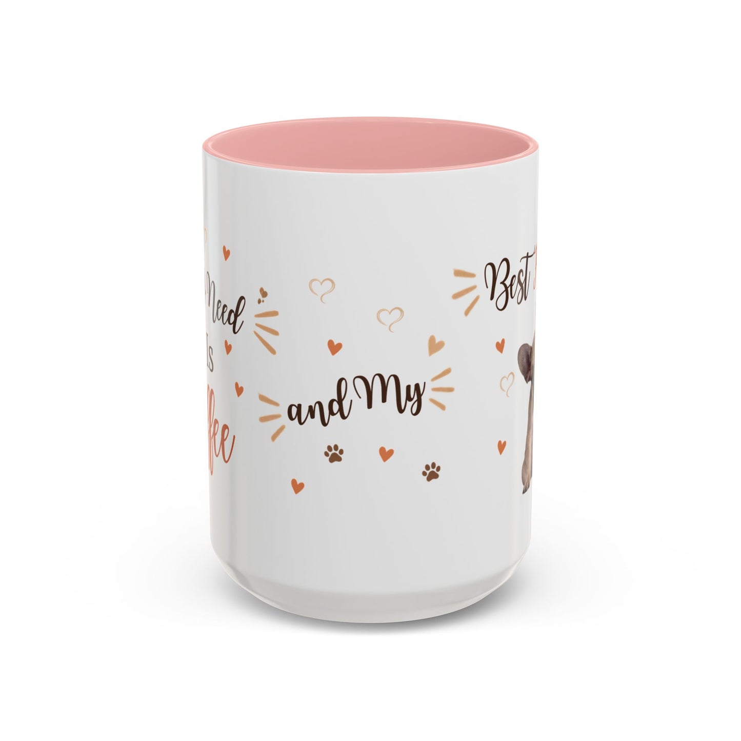 Best Friend French Bulldog Accent Coffee Mug — Cute Pet Lover Gift (11/15oz)