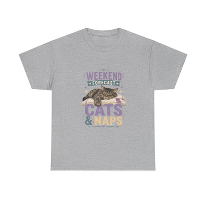 Cats & Naps Weekend Tee — Funny Cat Lovers Shirt