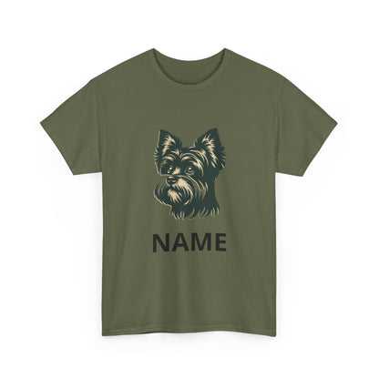 Personalized Yorkie T-Shirt — Custom Name Small Dog Portrait Tee