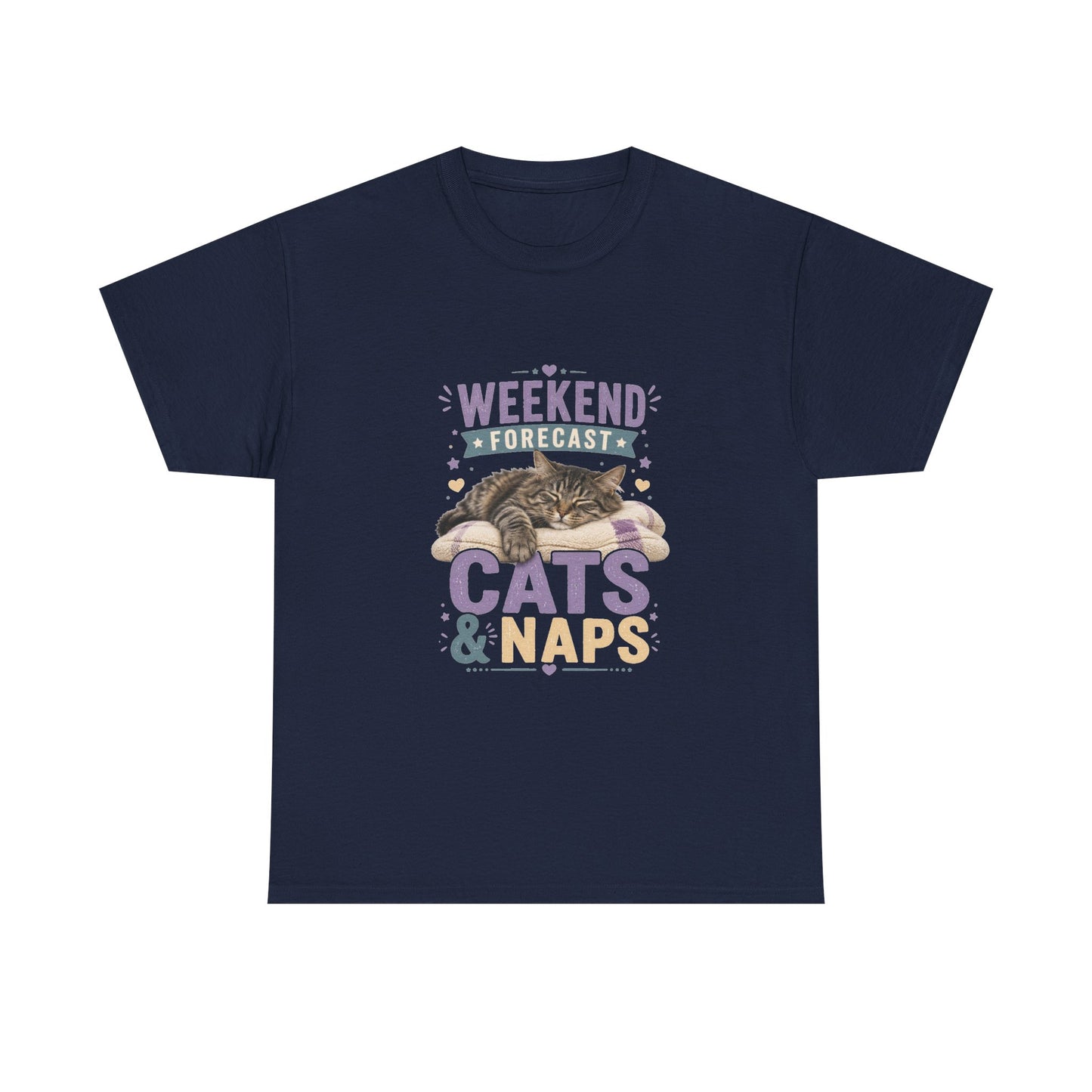 Cats & Naps Weekend Tee — Funny Cat Lovers Shirt