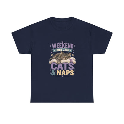 Cats & Naps Weekend Tee — Funny Cat Lovers Shirt
