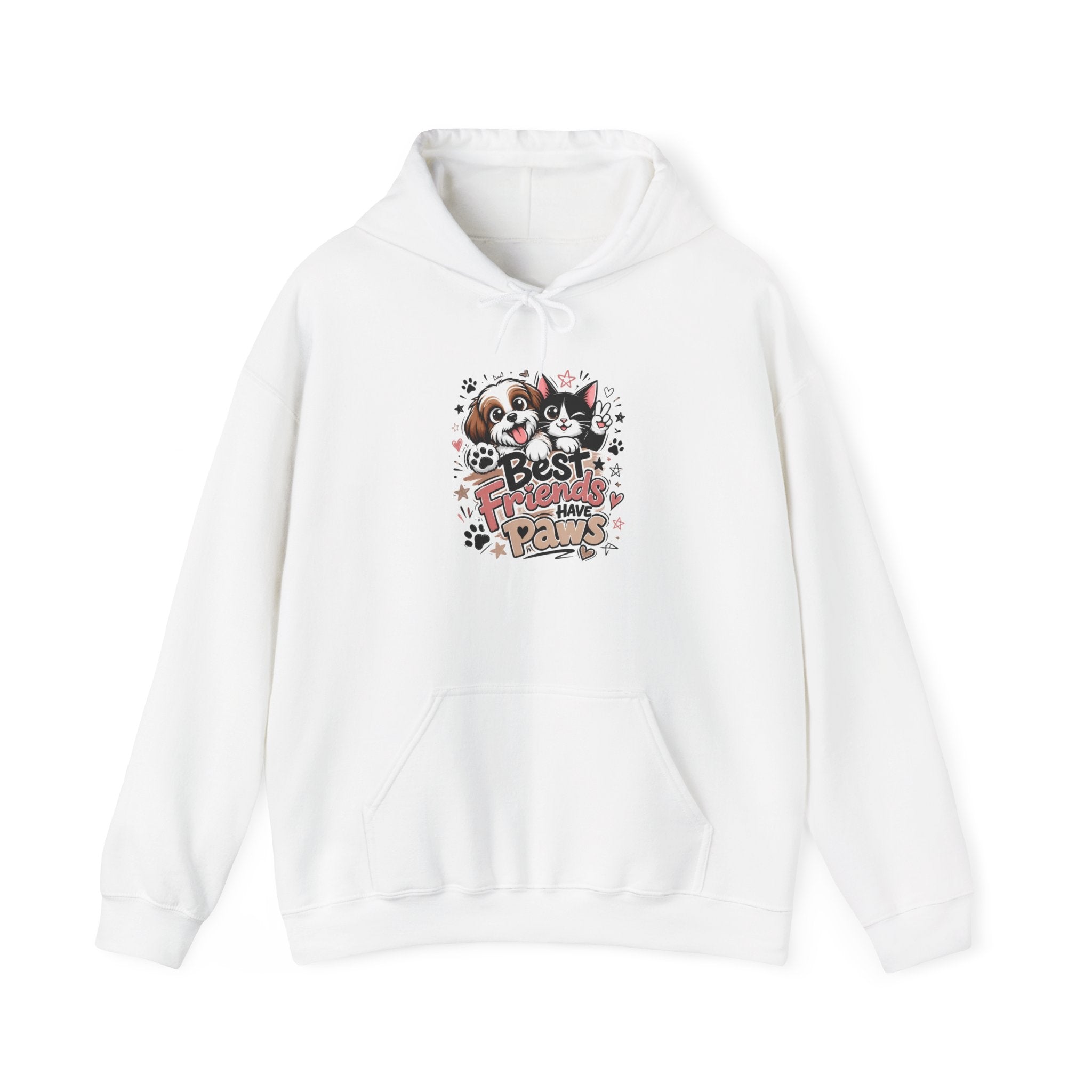 Dog Lover Hoodie - "Best Friends, Furever Pals" Cute Paw Print Design