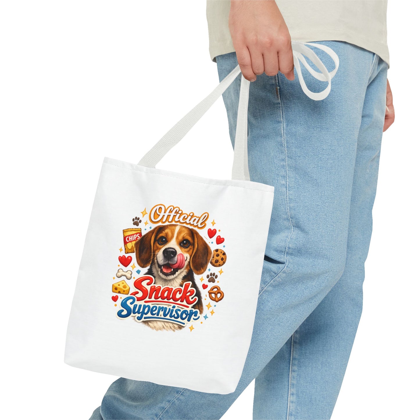 Tote Bag — "Official Snack Supervisor" Cute Dog Snack Lover Tote