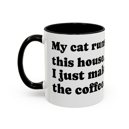 Cat Lover Coffee Mug (11oz/15oz) — Black Tuxedo Cat Heart Photo Design