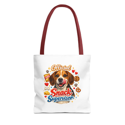 Tote Bag — "Official Snack Supervisor" Cute Dog Snack Lover Tote