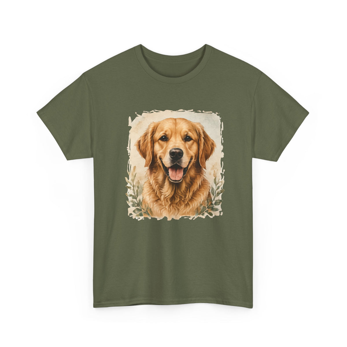 Golden Retriever Portrait Tee — Vintage Dog Lover Shirt
