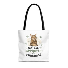 Cat-Approved Tote Bag – "My Cat Approved This Purchase" Cute Cat Shopper Tote