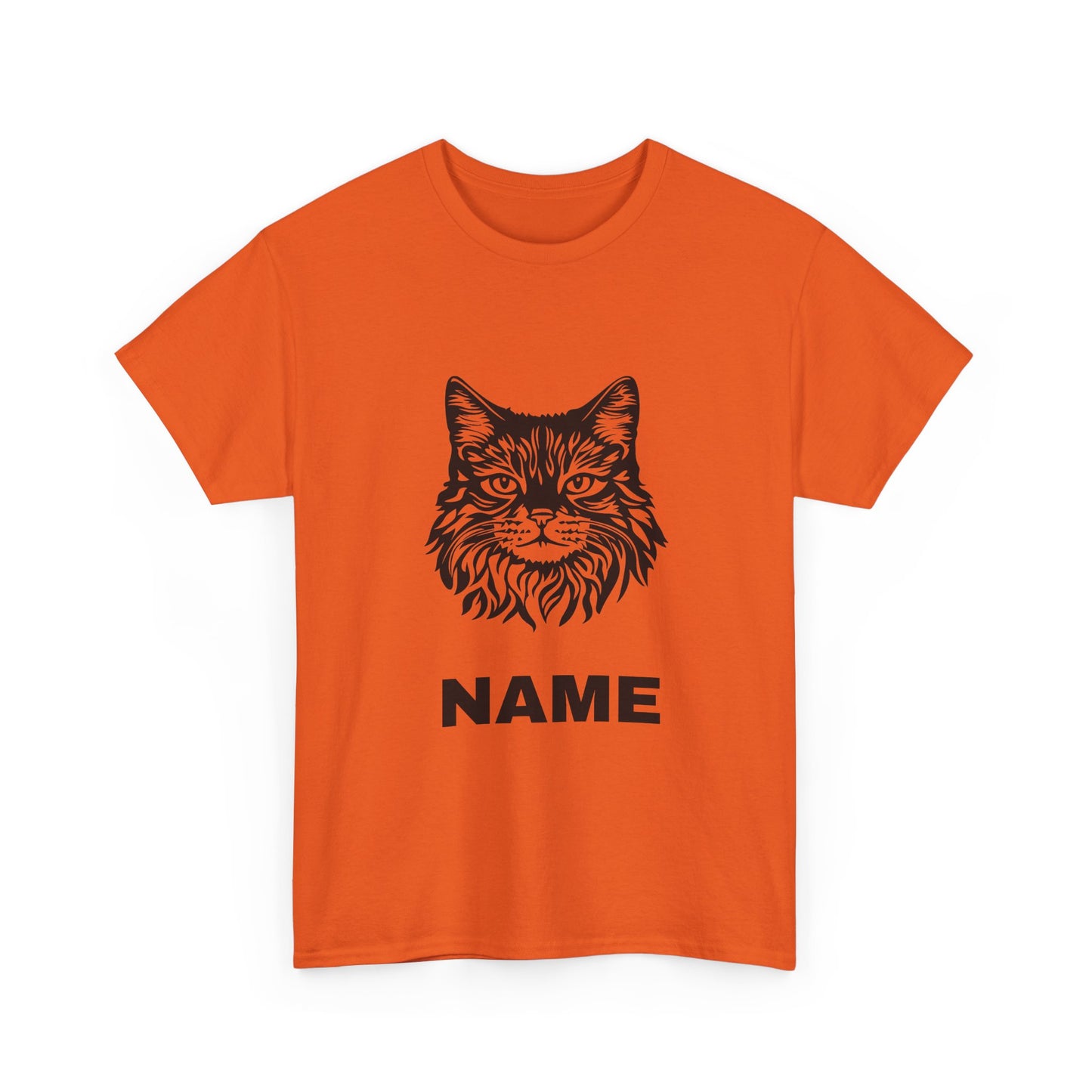 Cat Face Tee — Customizable Name Graphic Shirt
