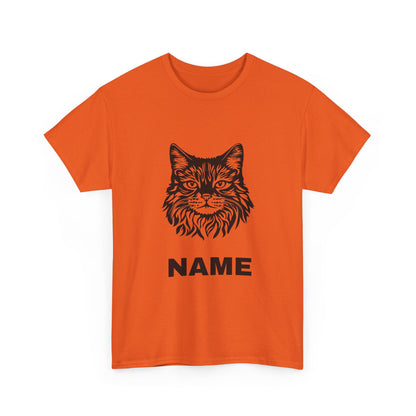 Cat Face Tee — Customizable Name Graphic Shirt