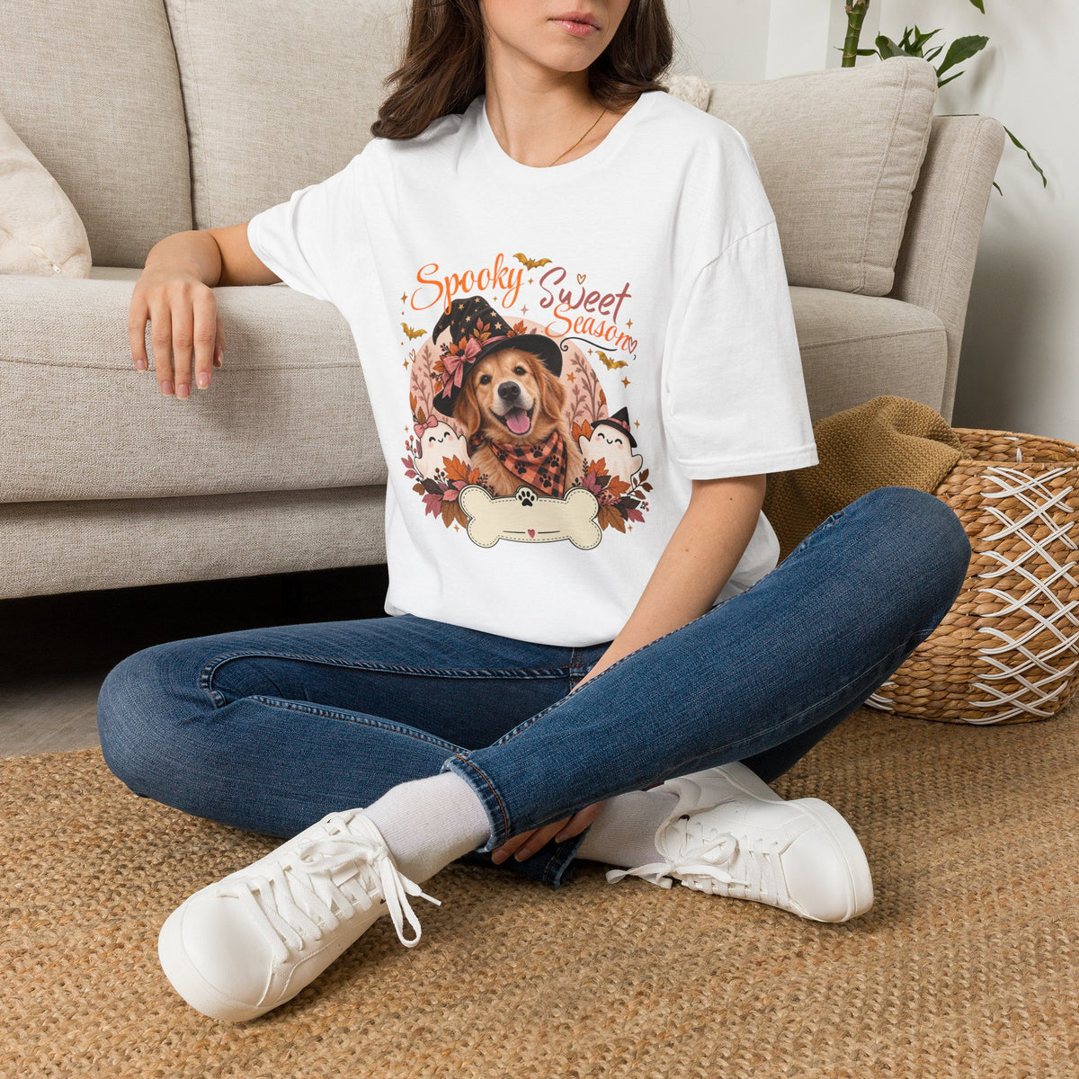 Personalized Golden Retriever Halloween T-Shirt – Custom Pet Name Tee
