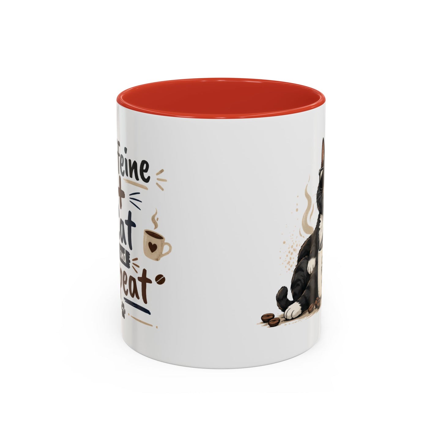 Cat Fuel Coffee Mug — Funny Black Cat Coffee Cup (11/15oz)