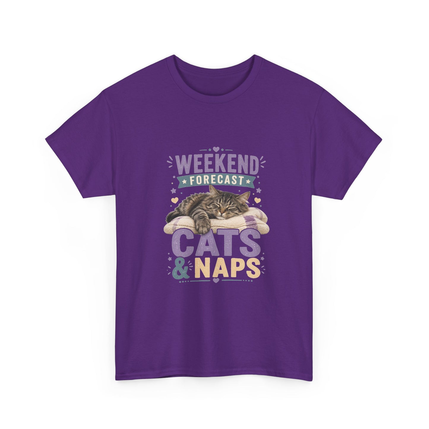 Cats & Naps Weekend Tee — Funny Cat Lovers Shirt