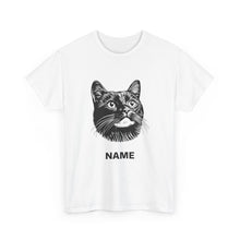Cat Portrait Tee — Personalized "Name" Graphic T-Shirt
