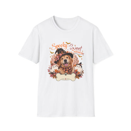 Personalized Golden Retriever Halloween T-Shirt – Custom Pet Name Tee