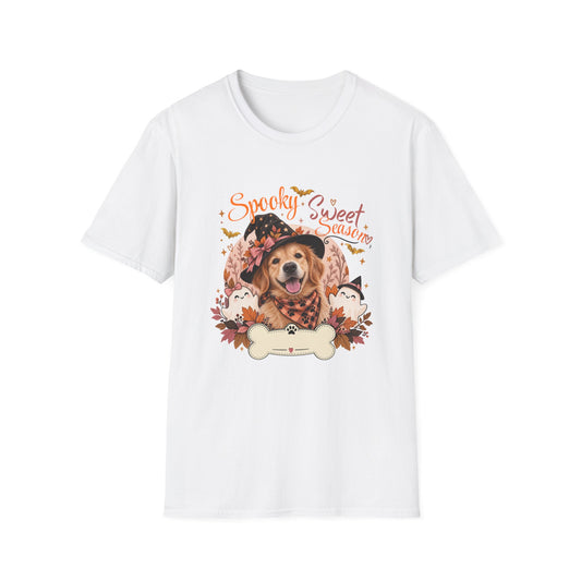 Personalized Golden Retriever Halloween T-Shirt – Custom Pet Name Tee