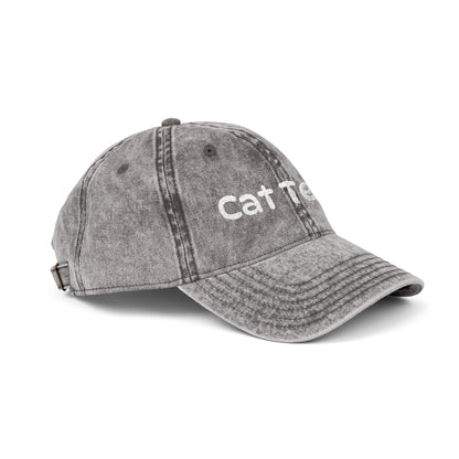 Cat Team Vintage Embroidered Cap