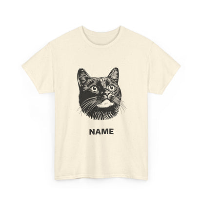 Cat Portrait Tee — Personalized "Name" Graphic T-Shirt
