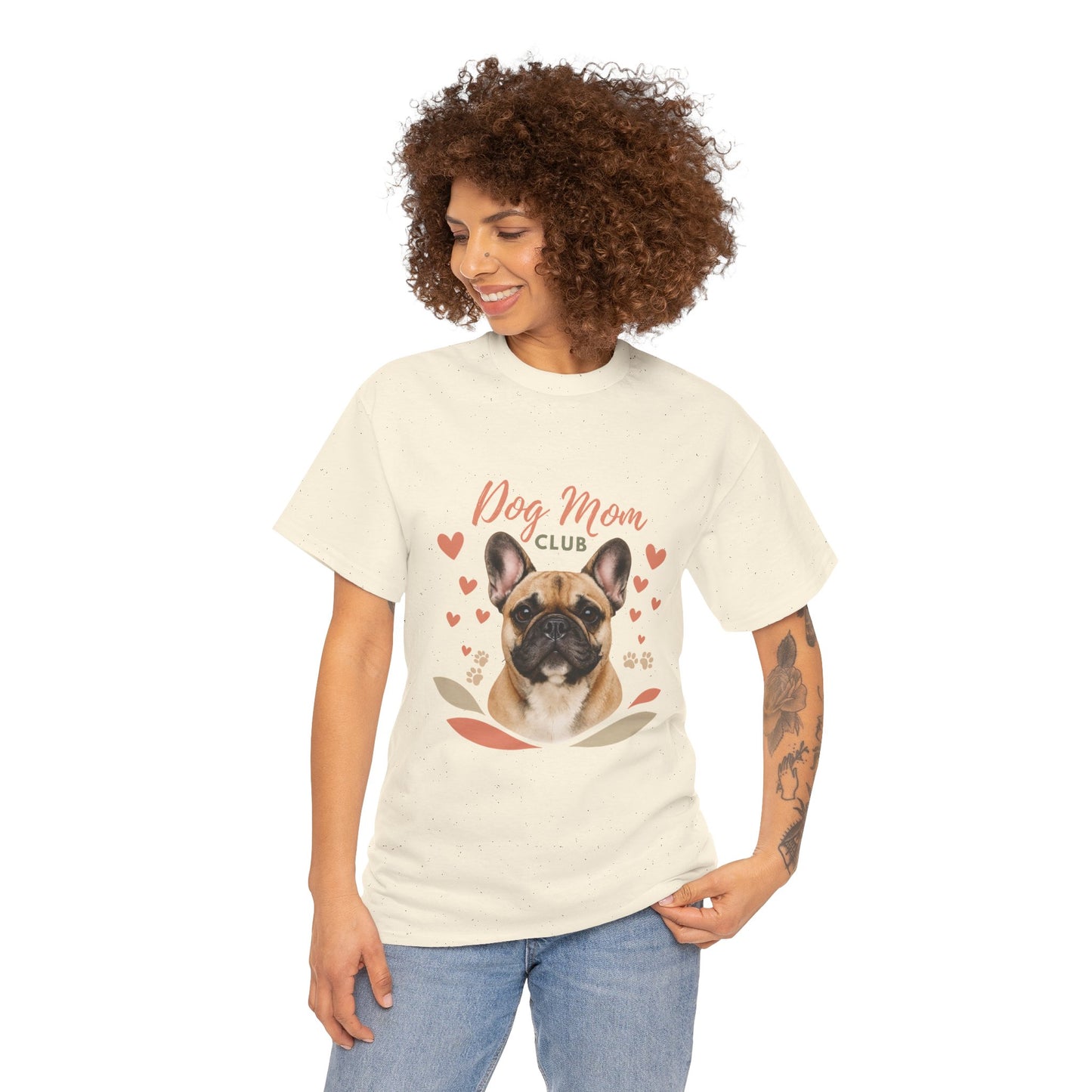 Dog Mom Club T-Shirt — French Bulldog Graphic Tee, Cute Pet Lover Gift