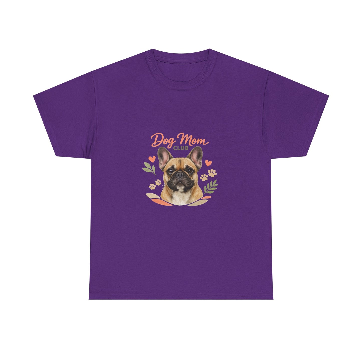 Dog Mom Club T-Shirt — Cute French Bulldog Floral Tee for Dog Lovers