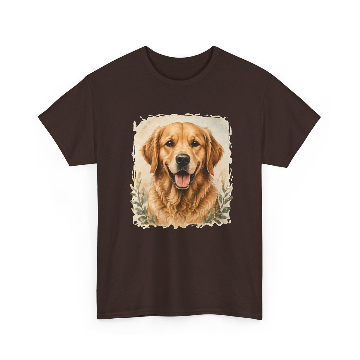 Golden Retriever Portrait Tee — Vintage Dog Lover Shirt