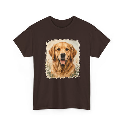 Golden Retriever Portrait Tee — Vintage Dog Lover Shirt