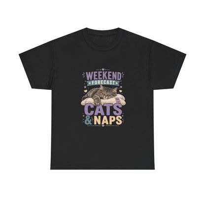 Cats & Naps Weekend Tee — Funny Cat Lovers Shirt