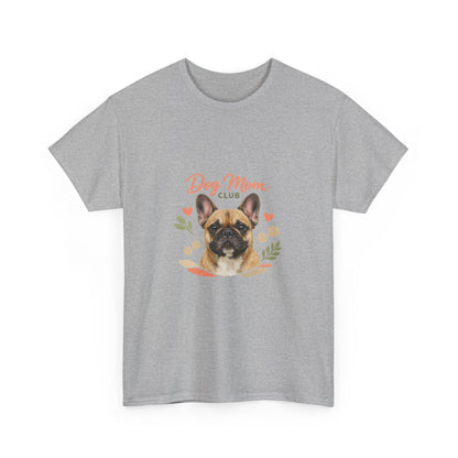 Dog Mom Club T-Shirt — Cute French Bulldog Floral Tee for Dog Lovers