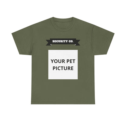 Security Co. Custom Pet Picture Tee — Personalized Pet Photo T-Shirt