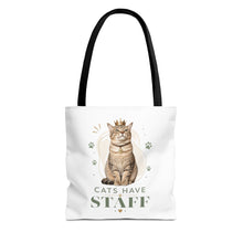 Cats Have Staff Crowned Cat Illustration Tote Bag — Funny Cat Lover Gift