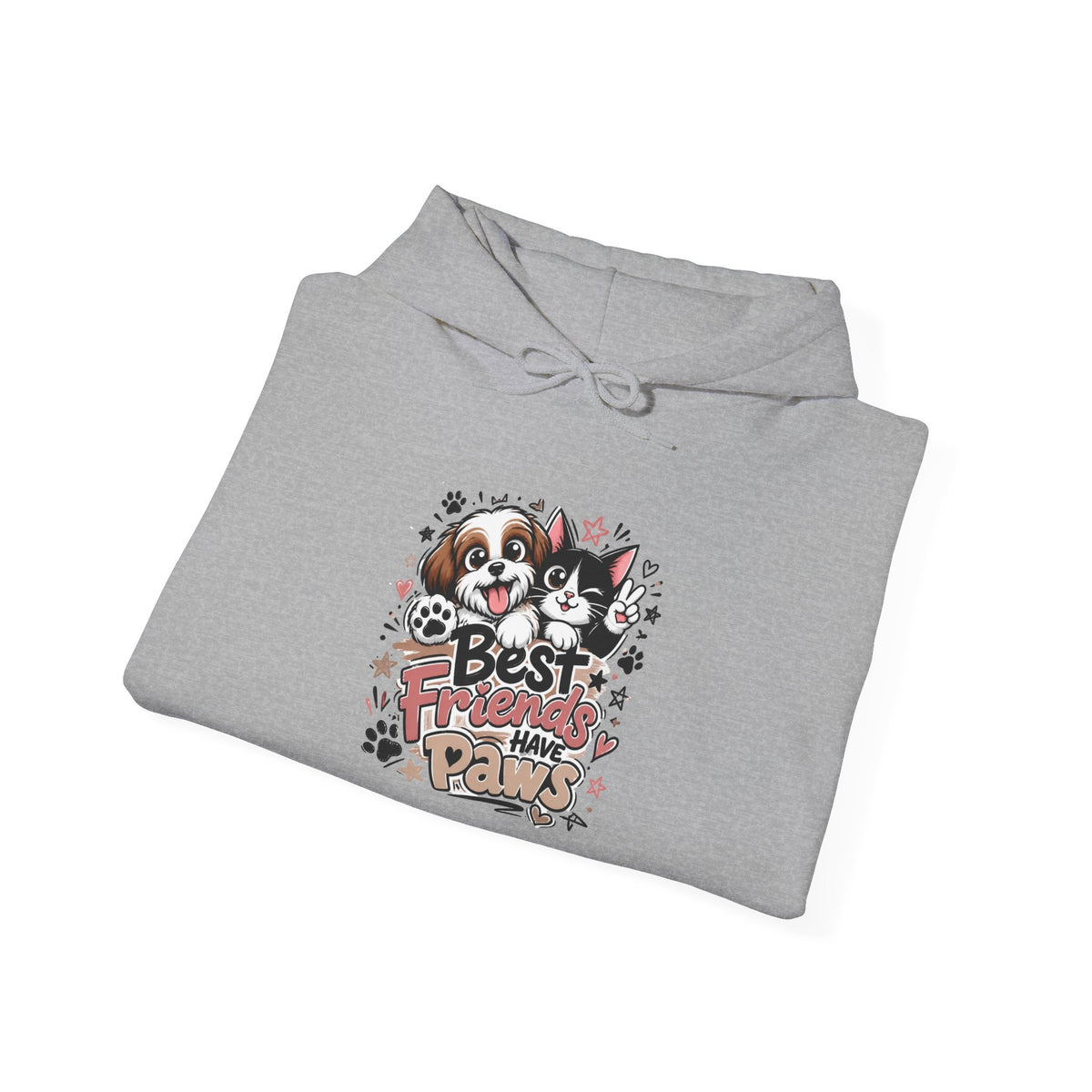 Dog Lover Hoodie - "Best Friends, Furever Pals" Cute Paw Print Design